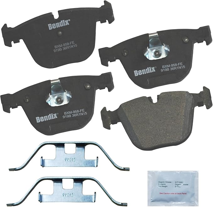 Bendix Priority1 CFM919B Semi-Metallic Rear Brake Pads for BMW X5 2013-2010, X5 2018, X6 2014-2010, X6 2019-2018
