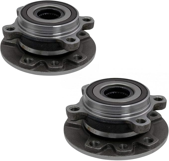TRQ Left and Right Wheel Bearing and Hub Assembly Set 2 Piece Compatible with 2016-2022 Fiat 500X 2016-2018 500X All Wheel Drive 2015-2021 Jeep Renegade 2015-2021 Renegade All Wheel Drive