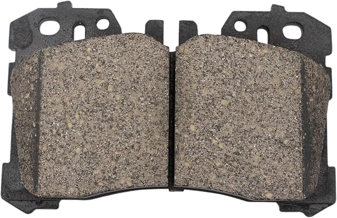 TRQ Front Ceramic Brake Pad Set Compatible with 2007-2013 Lexus LS460 2016-2017 LS460 2008-2016 LS600h 2018-2024 LS500 2018-2024 LS500h 2021-2024 Toyota Mirai