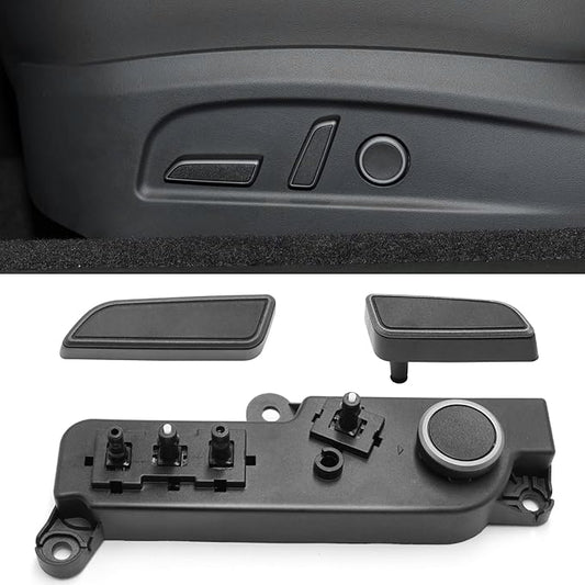 Compatible with Tesla Power Seat Control Switch with Button Cover Model 3 Model Y 2021-2024, Front Left Driver Side Seat Controller Backrest Cushion Adjuster Switch for Tesla Accessories