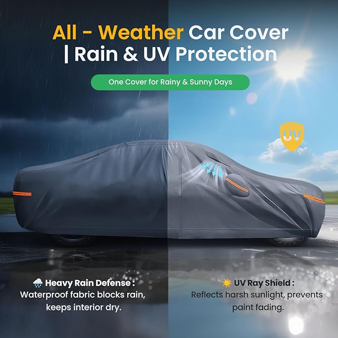 Waterproof Porsche Macan(2014-2026) Car Cover with Breathable Vents, [2025 Upgrade] Premium Covers with Cotton Liner and Zipper Door,Sun Rain Snow Dust Uv Protection.(Gift with Towel)