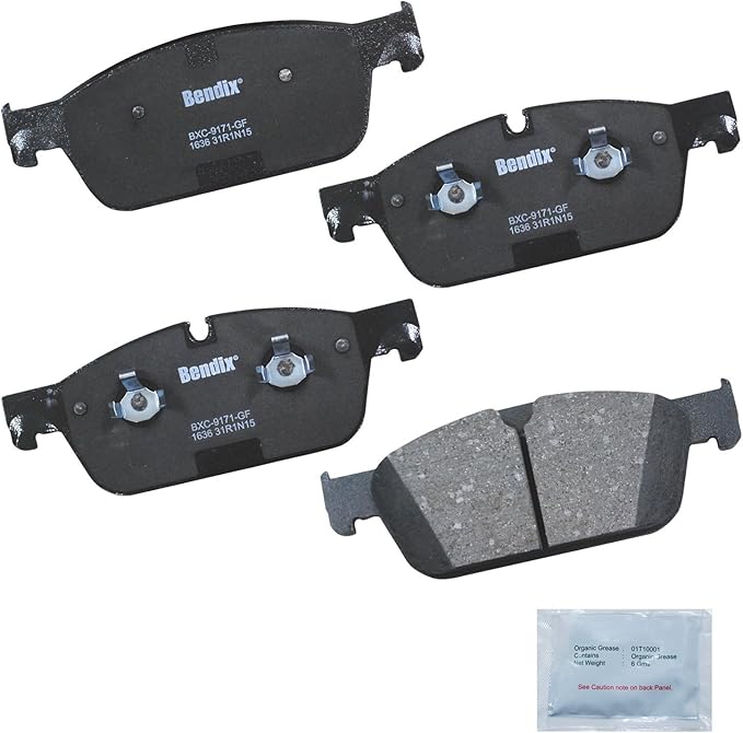 Bendix Priority1 CFC1636 Ceramic Front Brake Pads for Select Models Mercedes-Benz GL500, GL550, GLE43 AMG, GLE350, GLE450 GLE550, GLE550e, GLS500, GLS550, ML500, ML550