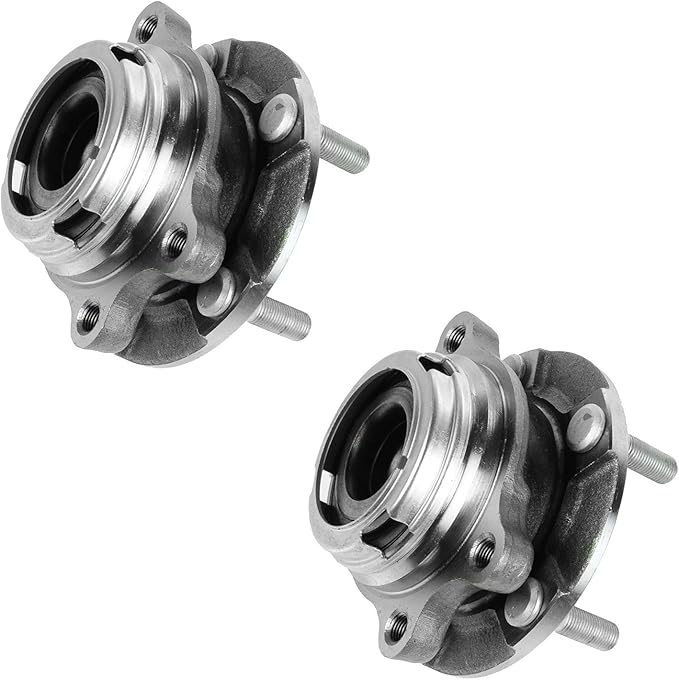 TRQ 2 Piece Front Wheel Bearing & Hub Assembly Set AWD Compatible with 2008-2012 Infiniti EX35 2013 EX37 2003-2012 FX35 FX37 2003-2008 FX45 2009-2013 FX50 2011-2012 G25 2007-2008 G35 G37 2006-2010 M3