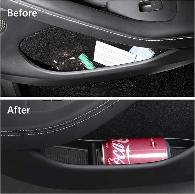 2026 2025 2024 Tesla Model 3 Highland Door Side Storage Box Door Pocket Liners Front Rear Door Insert Tray Organizer for Tesla Model 3 Highland Accessories 4pcs