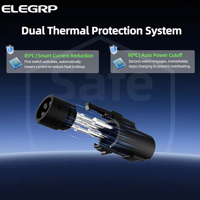 ELEGRP 80A Tesla to J1772 Adapter, NACS to J1772 EV Charger Adapter for Level 2 Charging, Compatible with Tesla High Powered Connector, Destination Charger, Mobile Connector, with Carry Bag