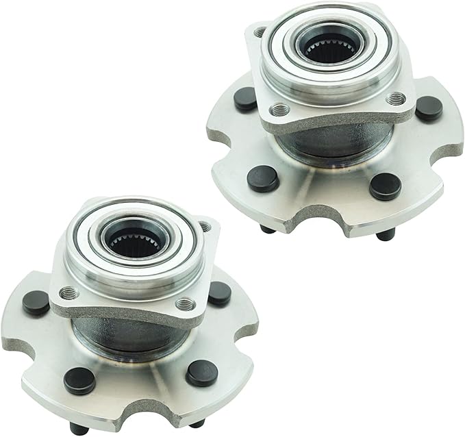 TRQ 2 Piece Rear Wheel Bearing & Hub Assembly Set AWD Compatible with 2009-2010 Pontiac Vibe 2009-2013 Toyota Matrix