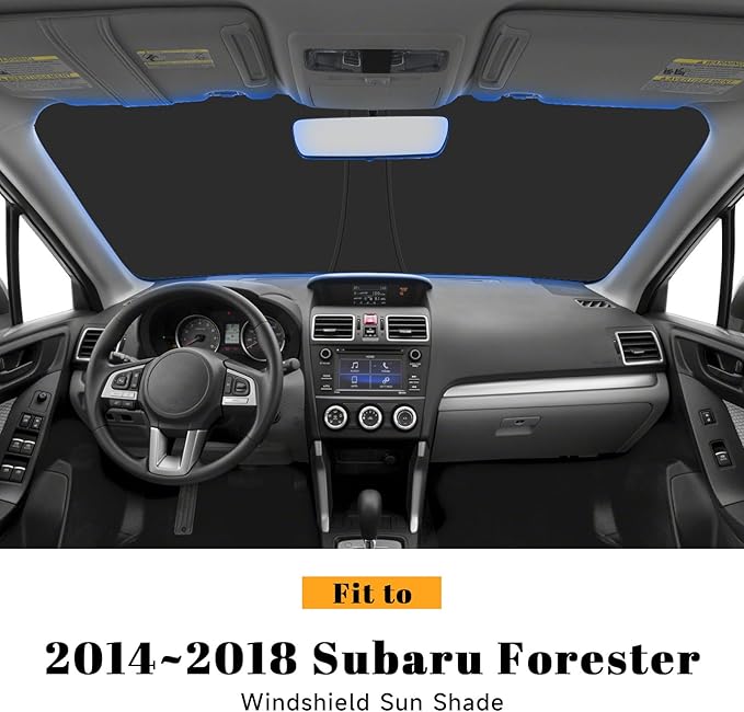 Car Windshield Sun Shade for Subaru 2014-2018 Forester Accessories (OEM Design) Reflective Foldable Heat Insulation Sunshade for Ultimate Protection