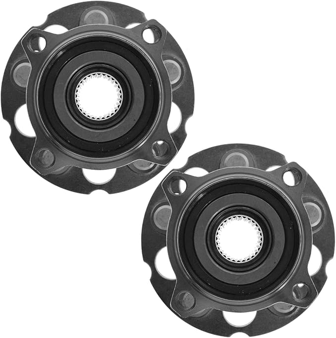 TRQ Rear Left and Right Wheel Bearing and Hub Assembly Set 2 Piece Compatible with 2007-2012 Acura RDX 2017-2018 RDX All Wheel Drive 2007-2011 Honda CR-V 4 Wheel Drive