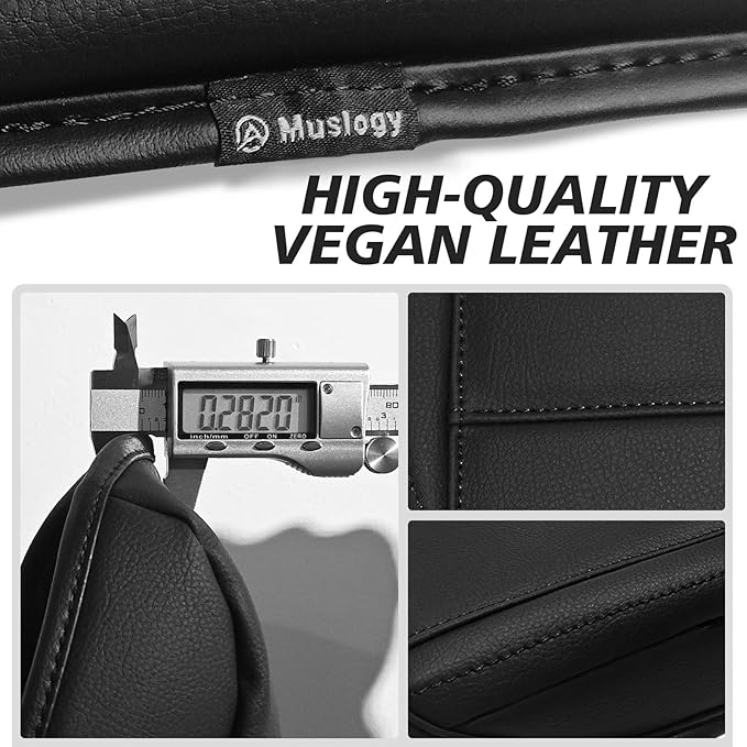 Muslogy Center Console Armrest Cover Fit for Toyota Corolla 2014-2019 Accessories, Comfort Armrest Pad Console Lid Cushion Vegan Leather Regular Thick