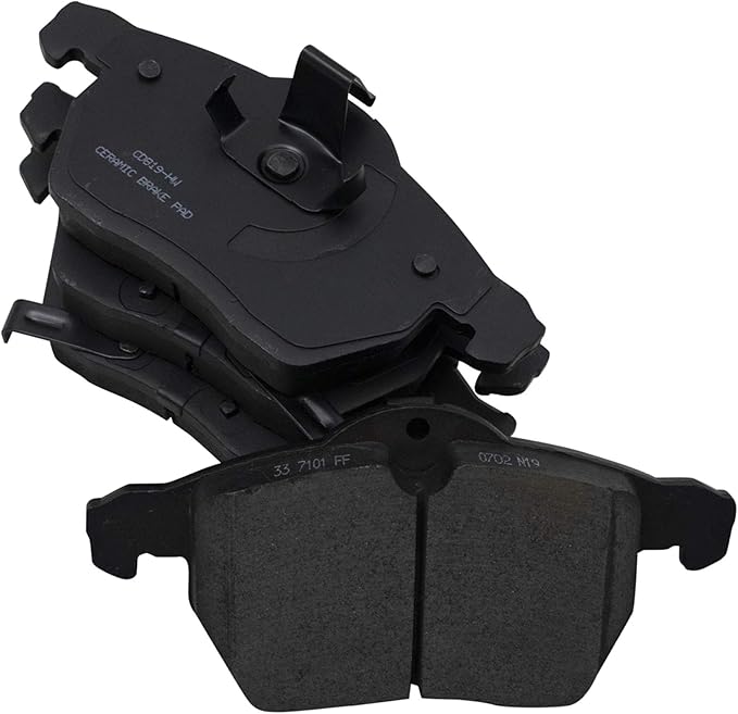 TRQ Front Brake Pads Ceramic Compatible with 1999-2003 Saab 9-3 1999-2005 9-5 2001-2003 Saturn L100 2001-2003 L200 2001-2005 L300 2000 Saturn LS LS1 LS2 LW1 LW2 LW200 LW300