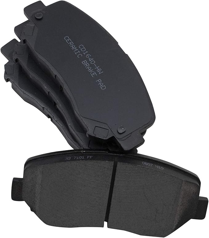 TRQ Front Ceramic Brake Pad Set Compatible with 2015-2017 Chrysler 200 2013-2016 Dodge Dart 2014-2022 Jeep Cherokee with Single Piston Front Calipers