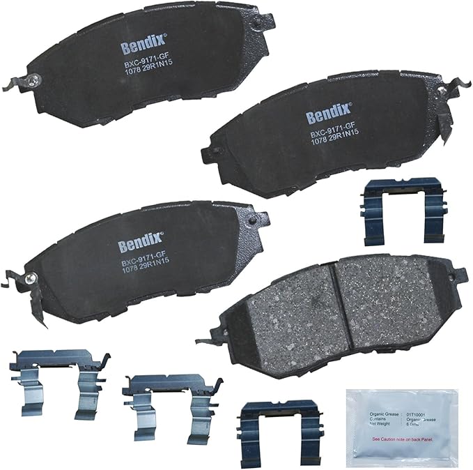 Bendix Priority1 CFC1078 Ceramic Front Brake Pads for Subaru B9 Tribeca 2007-2006, Forester 2018-2014, Legacy 2019-2005, Outback 2019-2010, Tribeca 2014-2008, WRX 2021-2015