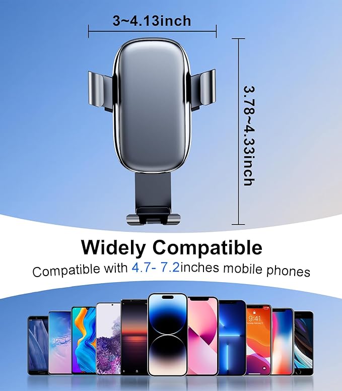 Universal 17mm Ball Mount Phone Holder Gravity Clamp for Car Mount Replace Clip Joint [Dual Head Screen Phone Holder Clip Head Accessory]