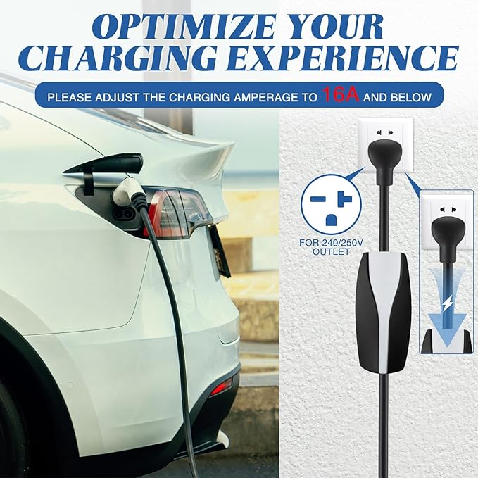 Relaxweex 16" Adapter Compatible with Tesla Gen 2 Mobile Portable Charger Connect Mobile Charger to Handle(not Compatible with Pre-2018 Model S/x Vehicles)(6-20p)