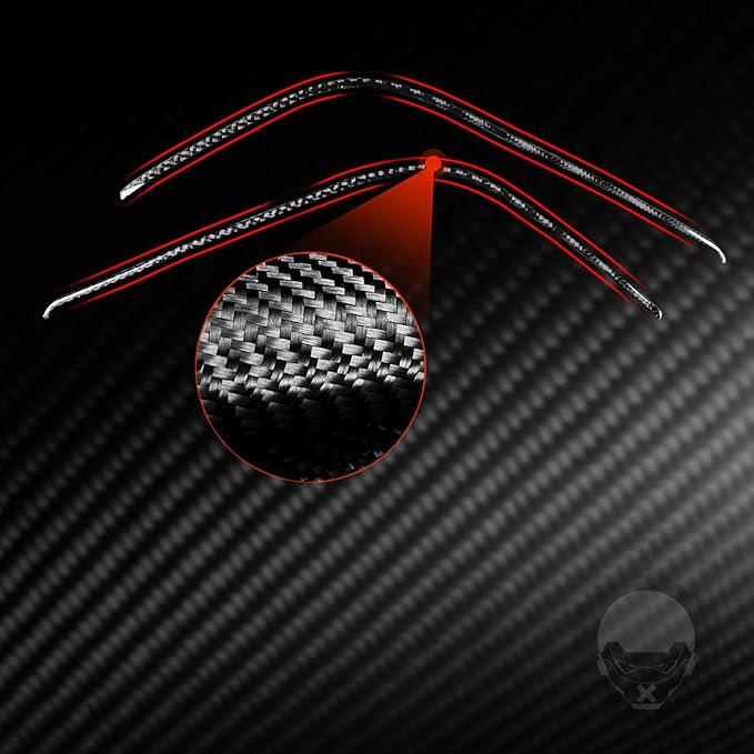 Car Front Horn Speaker Frame Strip Sticker Carbon Fiber Sticker Car Interior Trim Compatible with Tesla Model 3 Accessories 2024 2025 Decorative Sticker