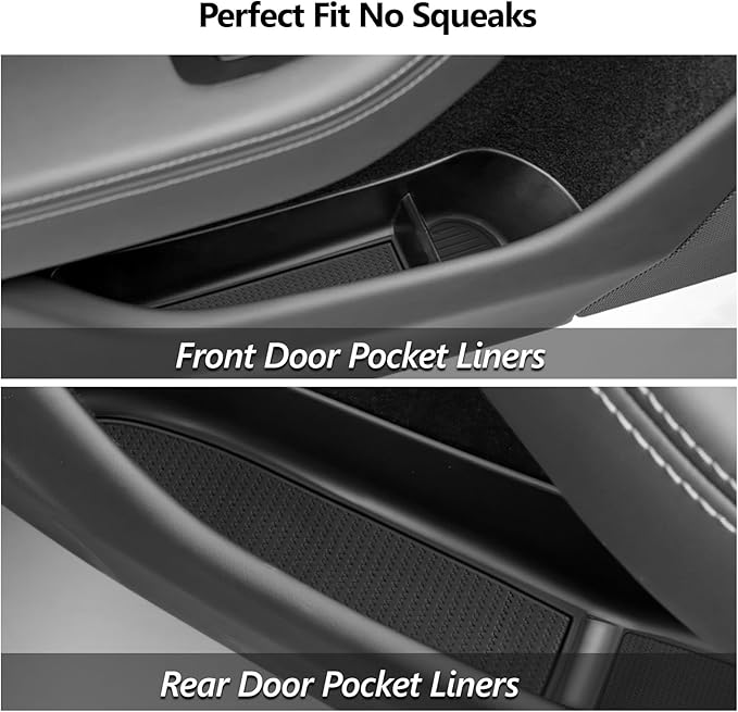 2026 2025 2024 Tesla Model 3 Highland Door Side Storage Box Door Pocket Liners Front Rear Door Insert Tray Organizer for Tesla Model 3 Highland Accessories 4pcs