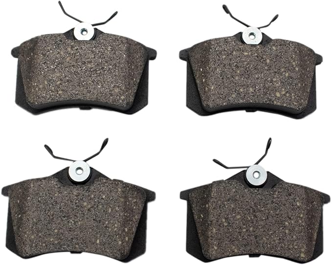 TRQ Rear Brake Pads Ceramic Compatible with 1994-2019 Volkswagen Jetta Golf Beetle Passat R32 Golf SportWagen 1997-2013 Audi A3 A4 A6 TT S4 S6 S8 Allroad Quattro
