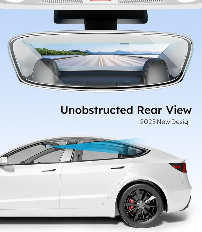 Wigoo Tesla Model 3 Sunshade Roof [Never Sag, Nano Ice-Crystal Coatings] 3-Gen Heat Insulation Glass Roof Sun Shade, Accessories for Tesla Model 3 2020~2026 Highland, Interior Gray