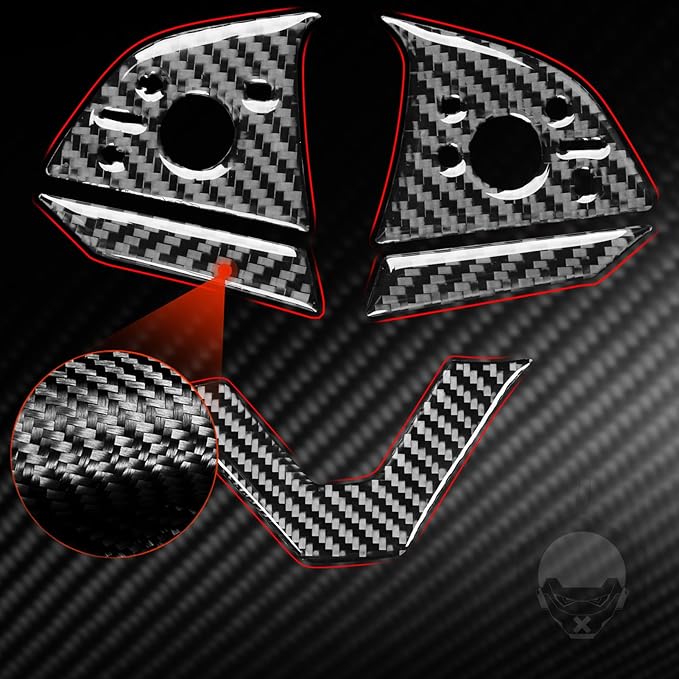 Carbon Fiber Stickers Media Panel Sticker Car Interior Decoration Compatible with Tesla Model 3 2024 2025 Accessories Decorative Stickers Suit