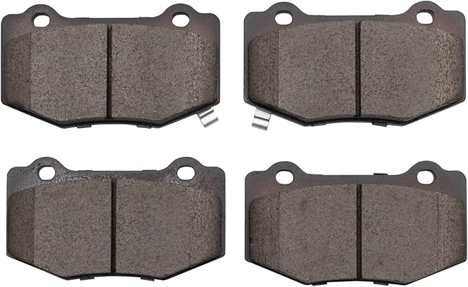 TRQ Rear Brake Pads Ceramic Hardware Wear Sensor Compatible with 2016-2019 Cadillac ATS 2016-2020 Chevrolet Camaro 2014-2019 Corvette