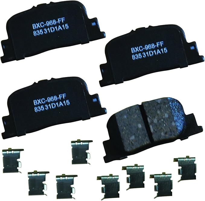 Bendix Premium SBC835 Ceramic Rear Brake Pads for Lexus ES300 2001-2000, Scion tC 2010-2005, Toyota Camry 2001-2000