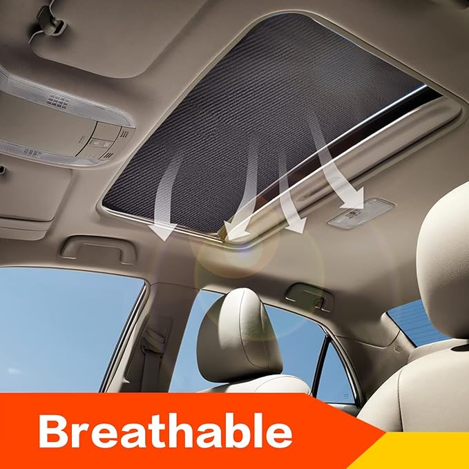 VARGTR Car Sunroof Sunshade,Sun Shade Magnetic Net,Car Roof Cover,Breathable Mesh Magnetic Sunroof Screen,UV Sun Protection for Baby Kids Breastfeeding When Parking on Trips(Large)