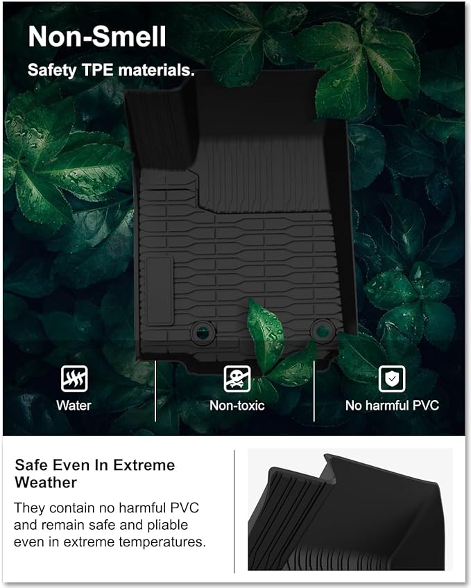 KIWI MASTER Floor Mats & Cargo Mat for 2021-2026 Jeep Grand Cherokee L, OEM Replacement 82216640AA 82216646AA, All Weather Car Mats, Heavy Duty TPE Floor Liners, Front & Rear & Trunk Mat Set, Black