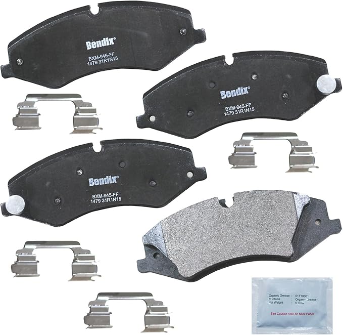 Bendix Priority1 CFM1479 Semi-Metallic Front Brake Pads for Select Models Land Rover Discovery, LR4, Range Rover, Sport, Lexus LFA, Peugeot 208, 208 GT