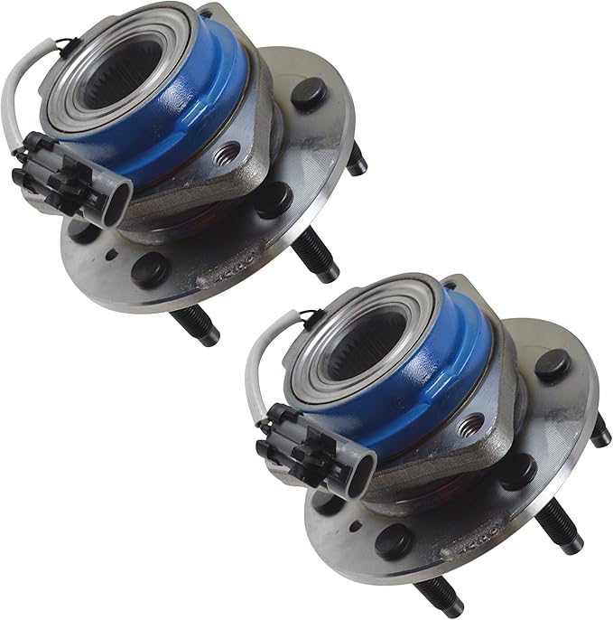 TRQ 2 Piece Front Wheel Bearing & Hub Assembly Set Compatible with 2006-2007 Buick Terraza 2006-2008 Chevrolet Uplander 2006 Pontiac Montana Saturn Relay
