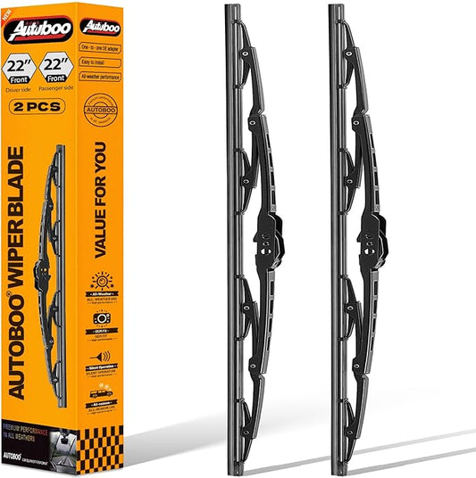 AUTOBOO 22"+22" Windshield Wipers Replacement for Chevrolet Chevy Silverado1500 2500 3500 HD 1999-2006 2019-2025 -Original Factory Quality Wiper Blades (Pack of 2)
