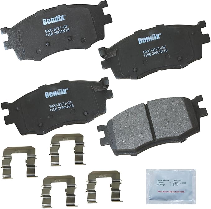 Bendix Priority1 CFC1156 Ceramic Front Brake Pads for Dodge Attitude 2011-2006, Hyundai Accent 2011-2006, JAC J4 2020-2018, Kia Rio 2011-2006, Rio5 2011-2006