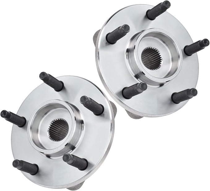 TRQ Front Left and Right Wheel Bearing and Hub Assembly Set 2 Piece Compatible with 2006 Chevrolet HHR 2007 LS LT Panel 2008 Without ABS Models