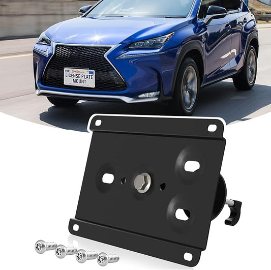 Front License Plate Holder No-Drill License Plate Bracket Mount Anti-Theft Frame Replacement Frames Compatible with 2015-up Lexus NX RX, 2019-up UX, Especially the F-Sport Models