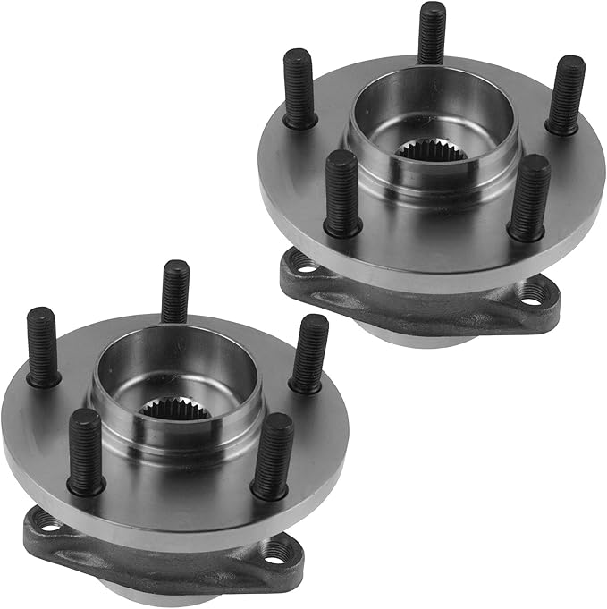TRQ Rear Left and Right Wheel Bearing and Hub Assembly Set 2 Piece Compatible with 2007-2015 Mazda CX-9 All Wheel Drive