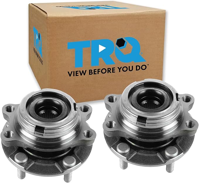 TRQ 2 Piece Front Wheel Bearing & Hub Assembly Set AWD Compatible with 2008-2012 Infiniti EX35 2013 EX37 2003-2012 FX35 FX37 2003-2008 FX45 2009-2013 FX50 2011-2012 G25 2007-2008 G35 G37 2006-2010 M3