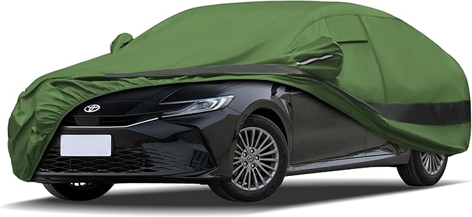 Heavy Duty Outdoor Car Cover Compatible with 2003-2026 Toyota Corolla,Waterproof All Weather for Automobiles, Outdoor Full Cover Rain Sun UV Protection with Zipper Cotton