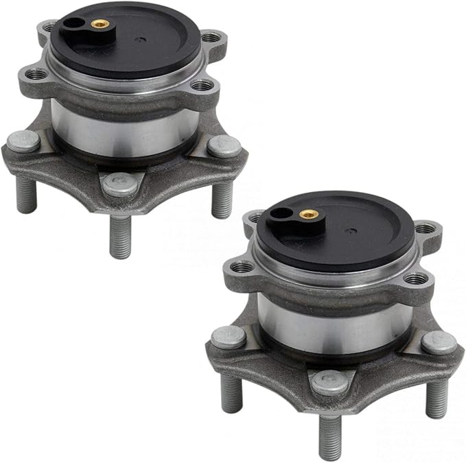 TRQ 2 Piece Rear Wheel Bearing & Hub Assembly Set with ABS Sensor Compatible with 2014-2018 Mazda 3