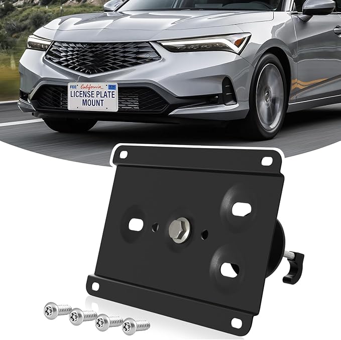 Front License Plate Holder No-Drill License Plate Bracket Mount Anti-Theft Frame Replacement Frames Compatible with All new Acura Integra (DE),Install in Seconds