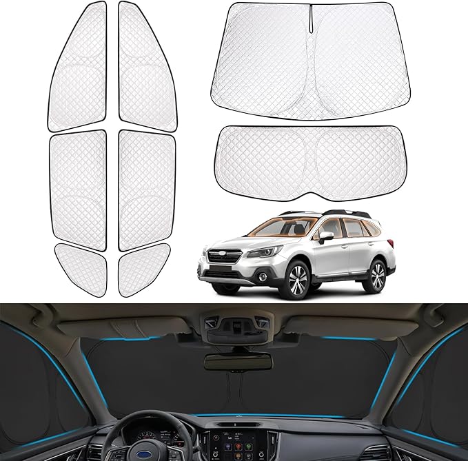 XCBYT 2021–2024 Outback Window Covers | 6-Layer Full Coverage Window Shade 99% Blackout Insulated Sun & UV Protection | Custom Fit Privacy Covers for Camping, Sleeping & Car Living (8 PCS)
