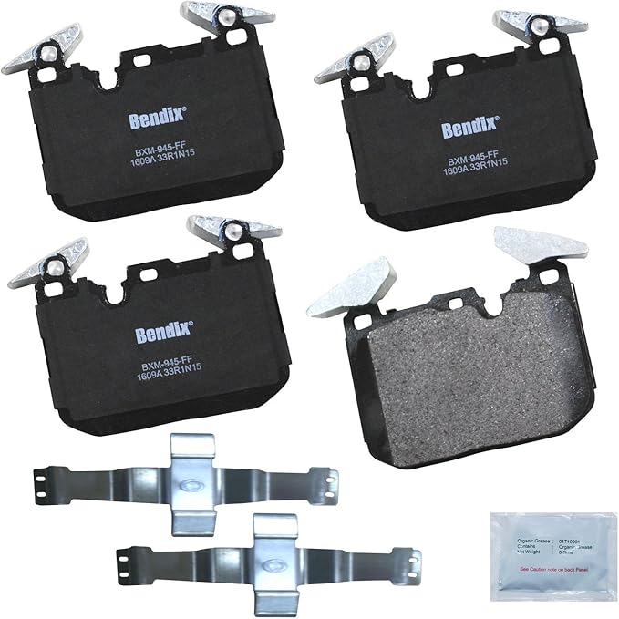 Bendix Priority1 CFM1609A Semi-Metallic Front Brake Pads for Select Models BMW 228i,xDrive,230i,320i,328i,330i,335i,GT 340i,428i,Gran Coupe,xDrive,430i,435i,440i,ActiveHybrid 3,i8,M235i,M240i
