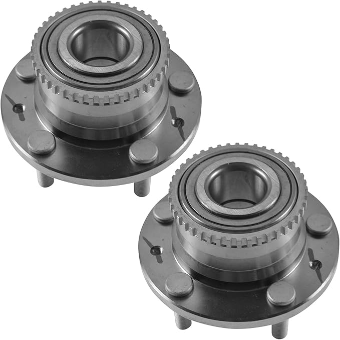 TRQ Left and Right Wheel Bearing and Hub Assembly Set 2 Piece Compatible with 89-98 Mazda MPV RWD 00-01 MPV ES 02-06 MPV 01-03 Protege ES 03 Protege MazdaSpeed 01 Protege MP3 02-03 Protege5