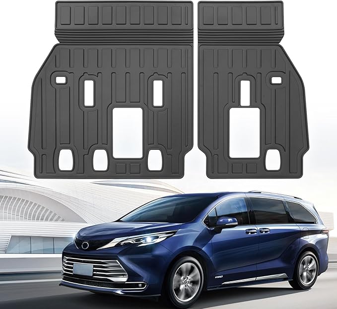 Custom for 2021-2026 Toyota Sienna Rear Seat Backrest Mats All Weather TPE Protection Mat Accessories (for 2021-2026 Toyota Sienna Backrest Mats)
