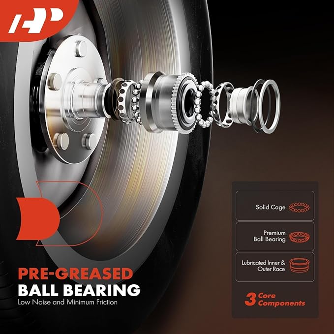 A-Premium Front Wheel Bearing and Hub Assembly with 5-Lug Compatible with Tesla Model 3 2018-2022, Model Y 2020-2022, AWD only
