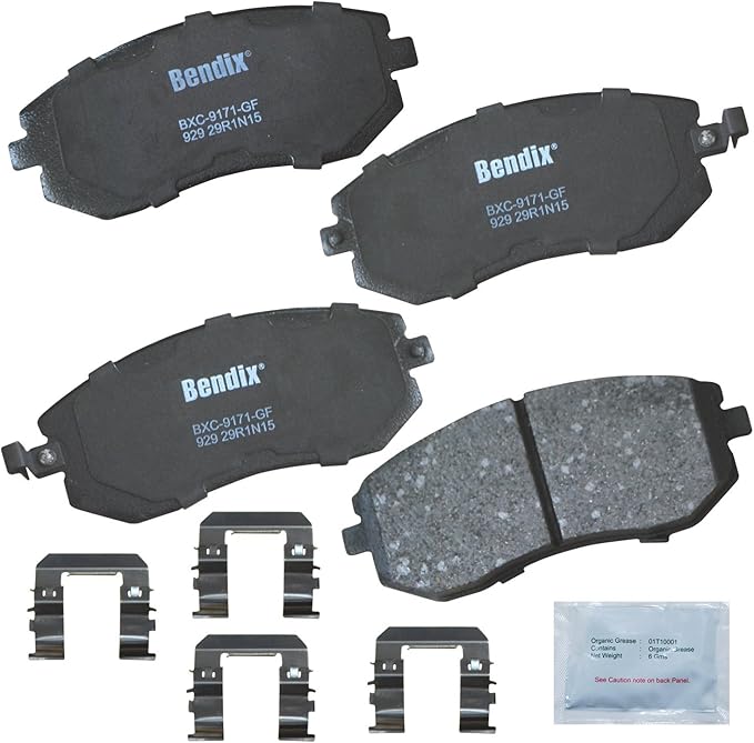 Bendix Priority1 CFC929 Ceramic Front Brake Pads for Saab 9-2X 2006-2005, Subaru Baja 2006-2003, Forester 2010-2003, Impreza 2011-2002, Legacy 2012-2002, Outback 2012-2001, XV 2020-2018