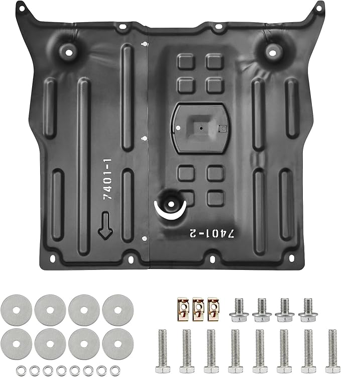 Front Skid Plate Compatible with Tesla Model 3 2017-2024 & Tesla Model Y 2020-2022 Chassis Guard Plates Splash Shield Cover with Install Accessories