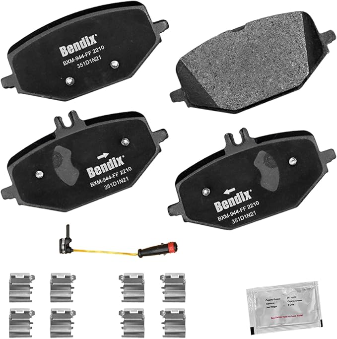 Bendix Priority1 CFM2210 Semi-Metallic Rear Brake Pads for Select Models Mercedes-Benz G550,GLE53 AMG,GLE350,GLE450,GLE580,GLS450,GLS580,Maybach GLS6