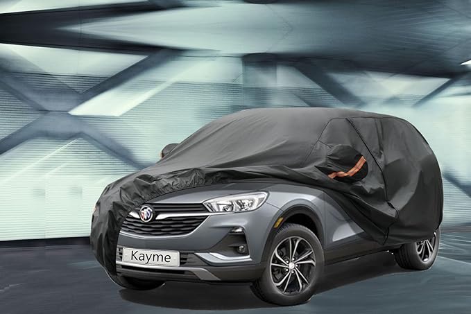 Kayme 7 Layers SUV Car Cover Custom Fit for Buick Encore/Encore GX(2012-2025) Waterproof All Weather for Automobiles, Outdoor Full Cover Rain Sun UV Protection.Black