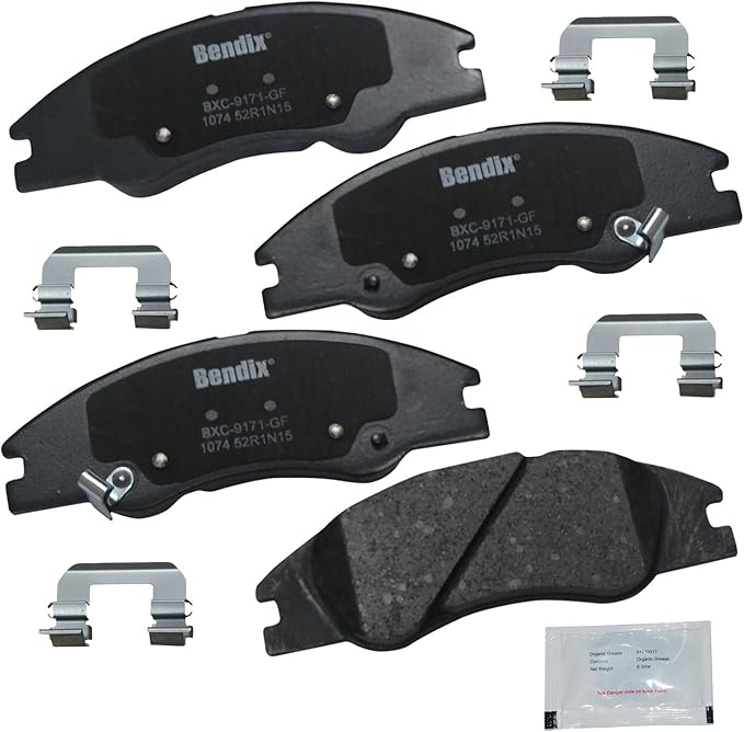 Bendix Priority1 CFC1074 Ceramic Front Brake Pads for Kia Spectra 2009-2004, Spectra5 2009-2005