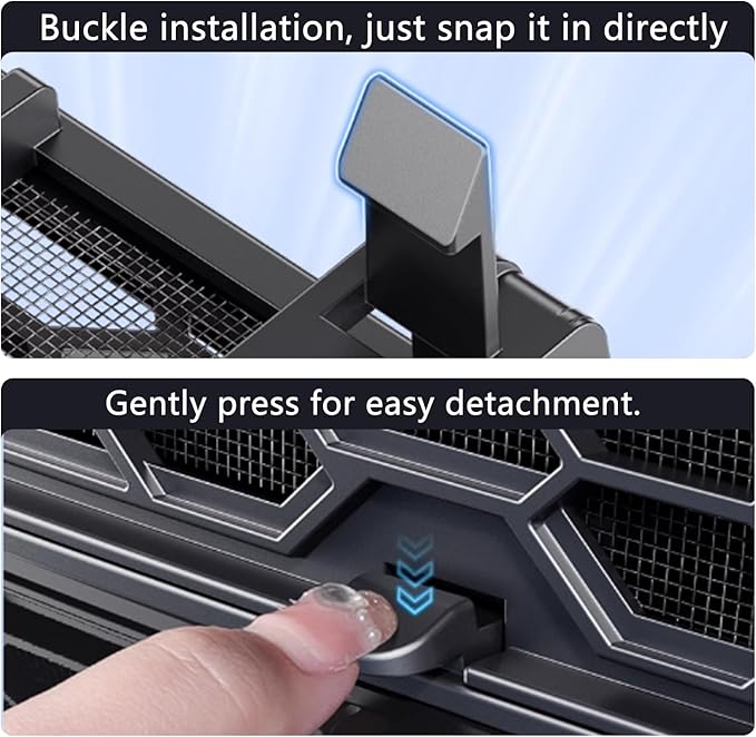 Front Grill Mesh Insert for Tesla Model 3 Highland 2025 2024 Car Lower Bumper Segmented Net, Front Air Inlet Vent Grille Grid Cover Protection Replacement Accessories