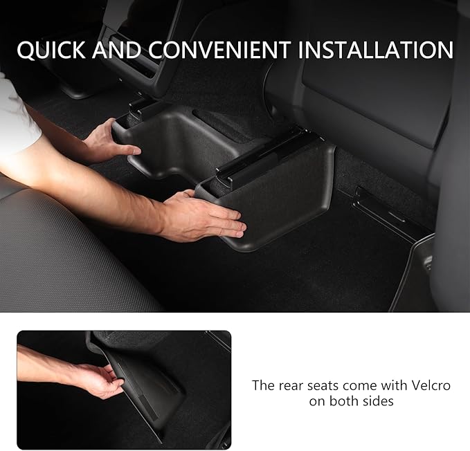 9 Pieces of Front Seat Rail Protectors, for Tesla Model Y Juniper 2025 2026 Floor Mats Seat Track Scratch- TPE Suitable for Model Y Juniper Accessories in Black